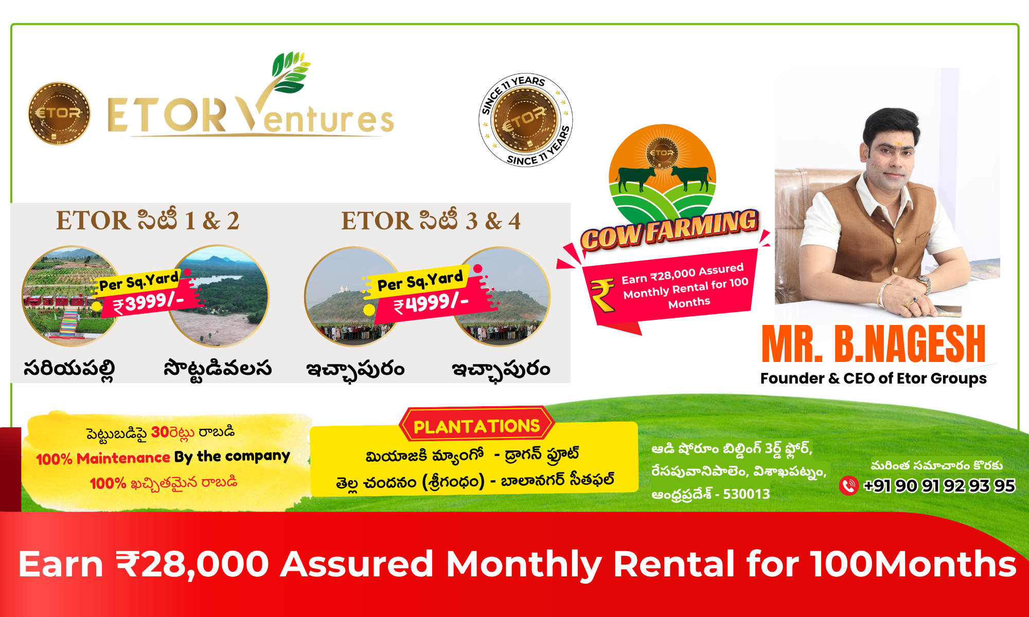 No.1 agriculture venture in Andhra Pradesh